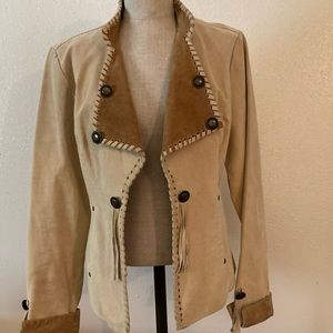 Prosper & Devine Tan Suede Jacket - size 8